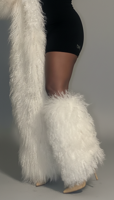 Mongolian Fur Leg Warmers – Custom Faux or Natural Fur Boot Covers for Winter Style