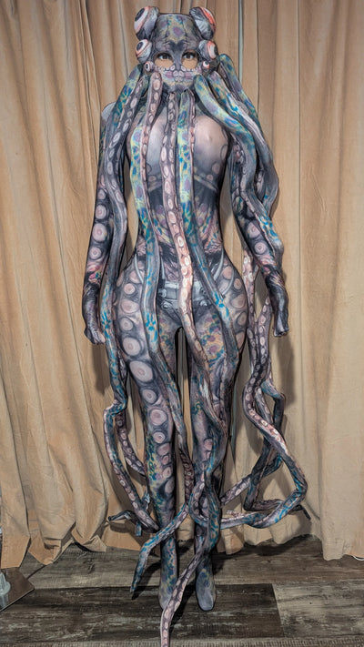 Octopus Monster Costume – Realistic Mask, Flowing Tentacles | Halloween Party Wear-(Ready to Ship)