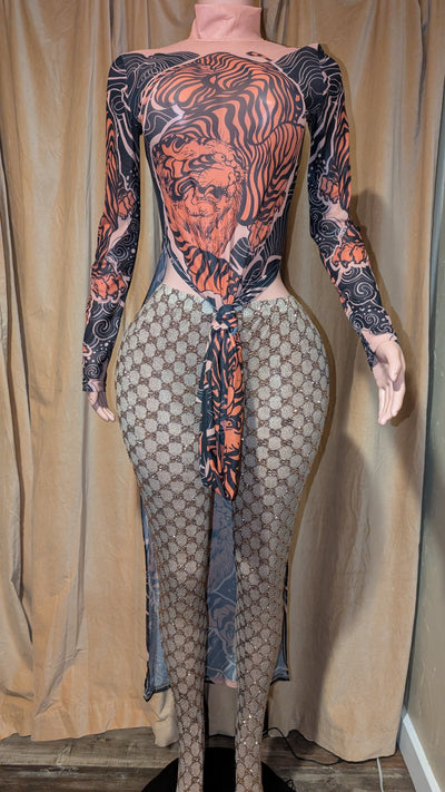 Versatile Mesh Maxi Dress