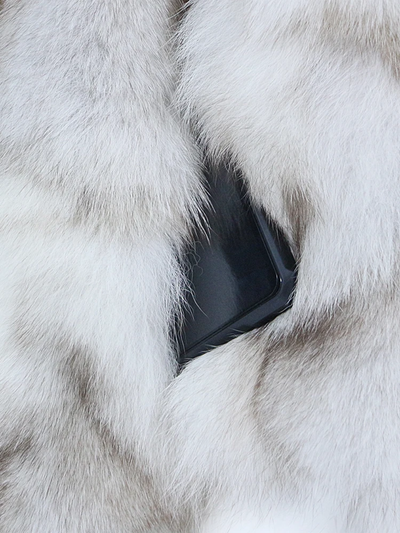 Oversize Fox Fur Poncho Shawl- By Prima DND