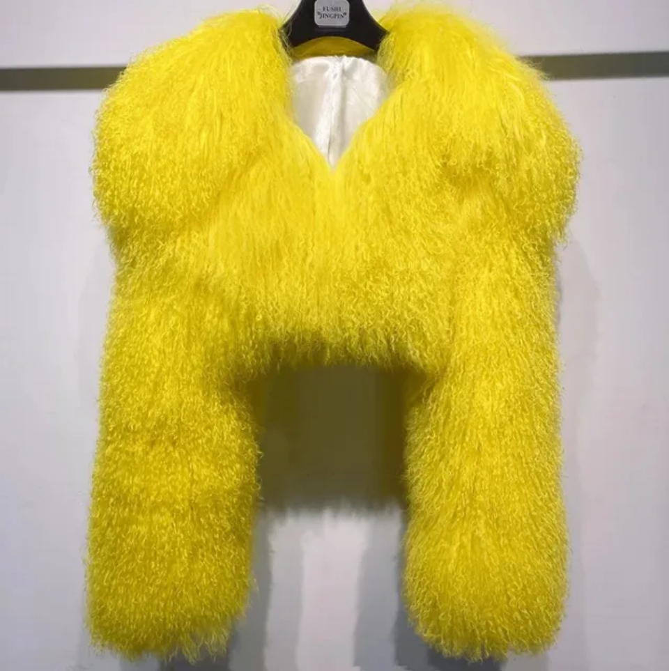 Crop or Full-Length Mongolian Fur Coat