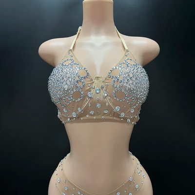 Custom Rhinestone Bra Set 5