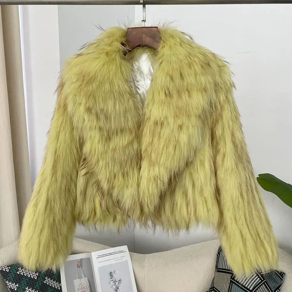 Racoon Fur Crop Coat- By Prima DND