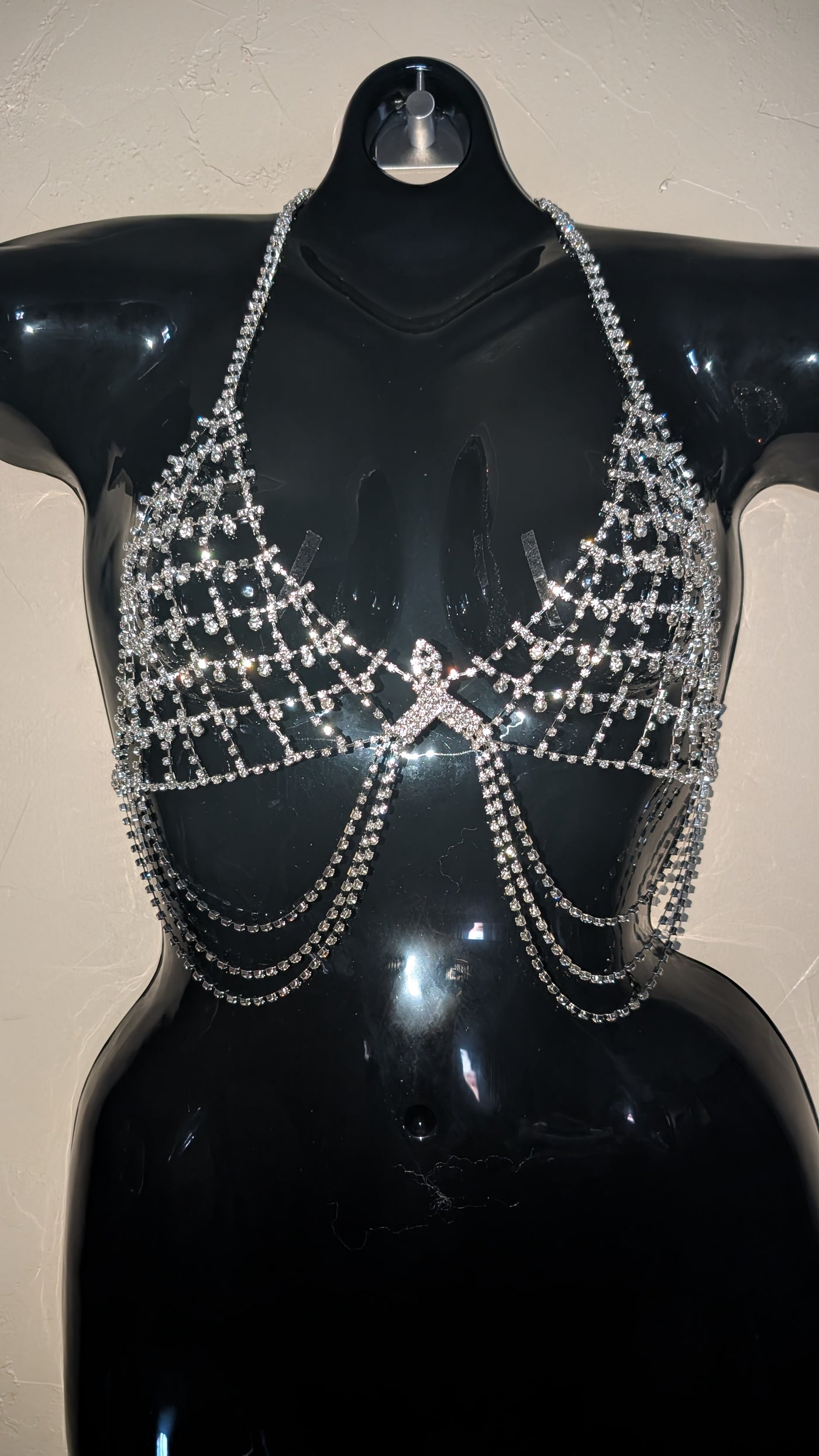 Rhinestone Chain Bra (Ready to Ship)