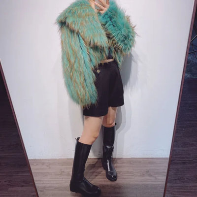 Racoon or Fox Fur Crop Coat- By Prima DND