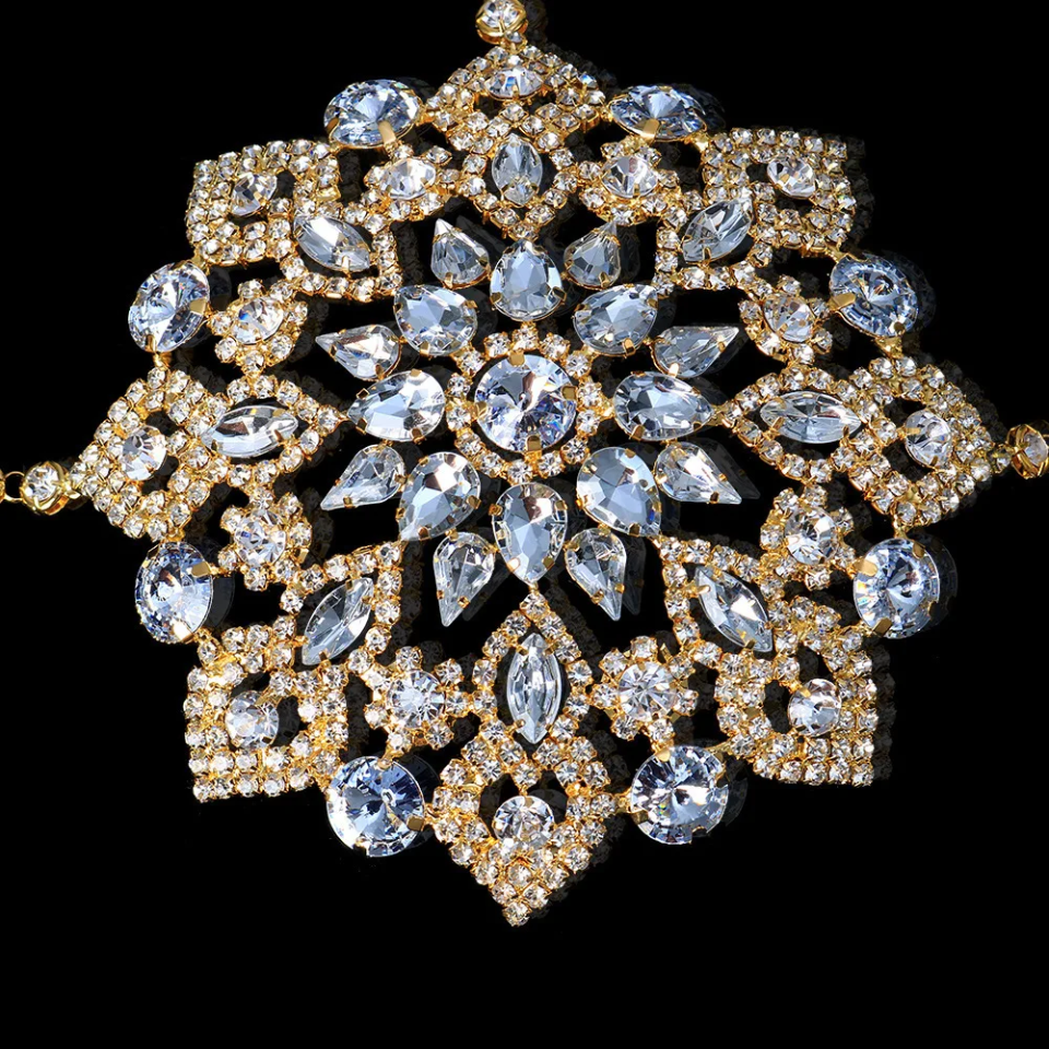 Rhinestone Circle Bra Top (Ready to Ship)- Prima Dons and Donnas