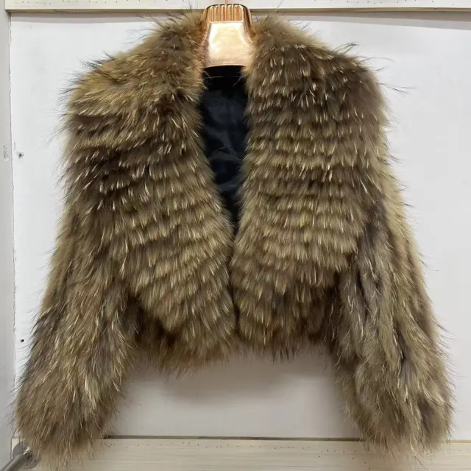 Racoon or Fox Fur Crop Coat- By Prima DND