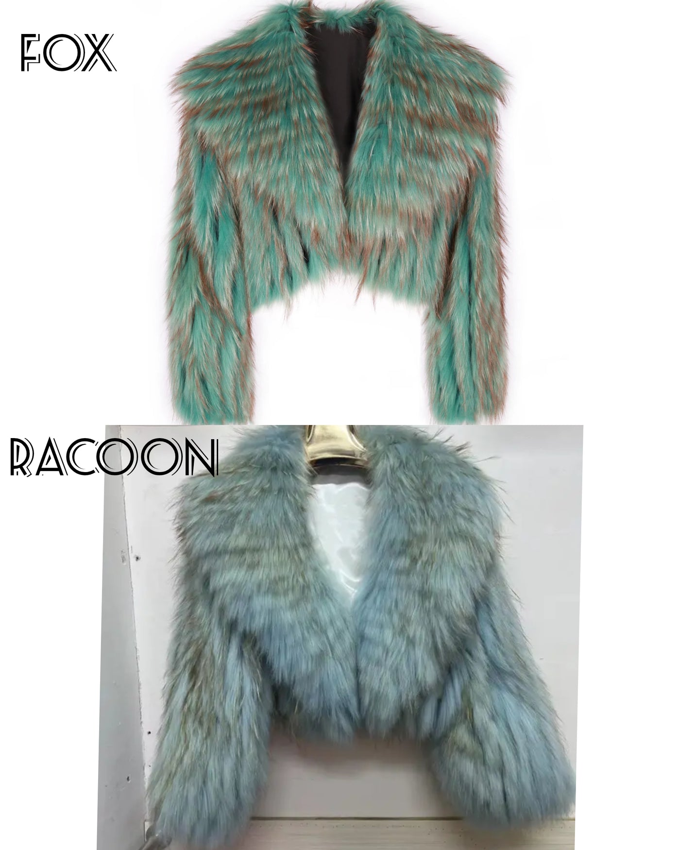 Racoon or Fox Fur Crop Coat- By Prima DND
