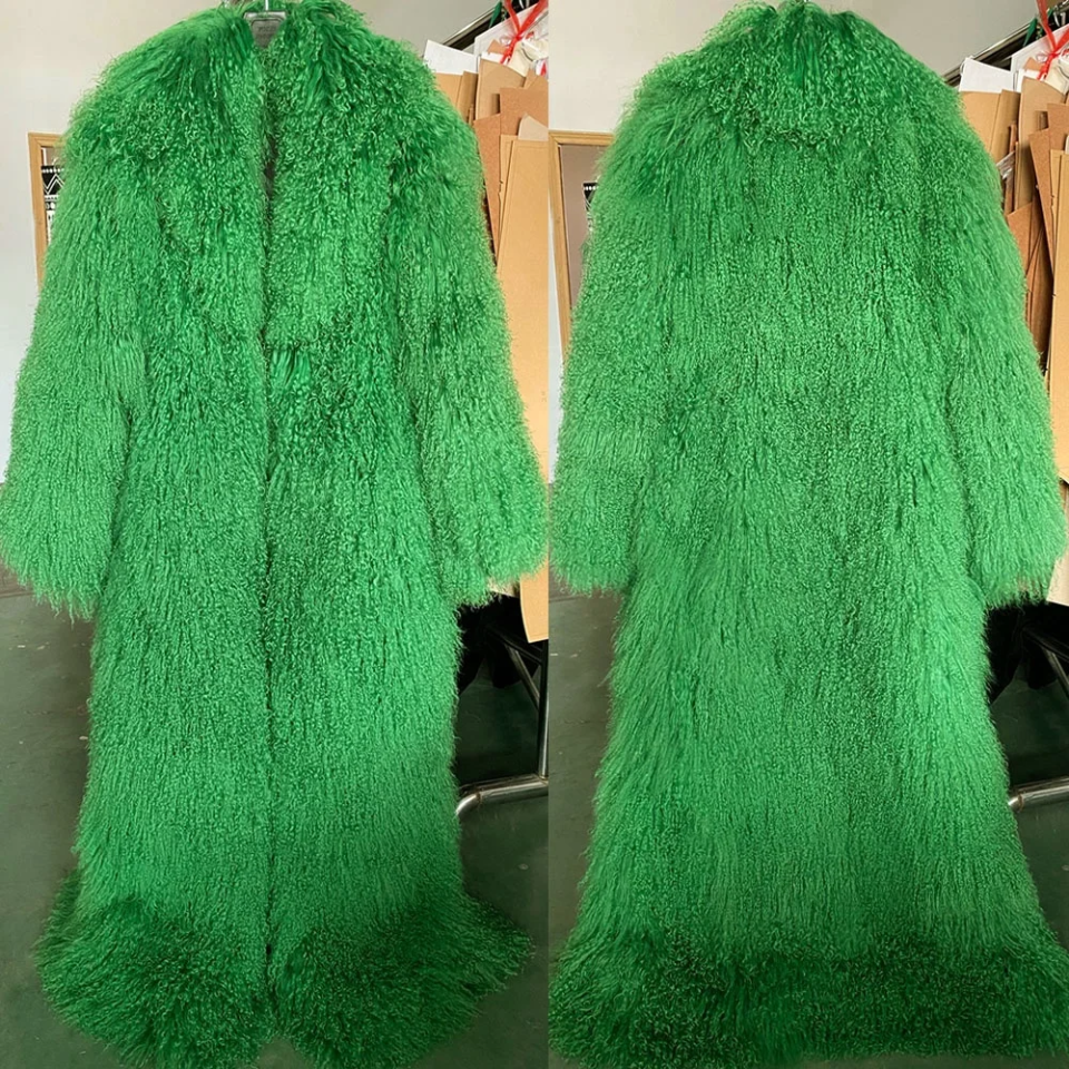 Crop or Full-Length Mongolian Sheep Lamb fur Fur Coat- By Prima DND