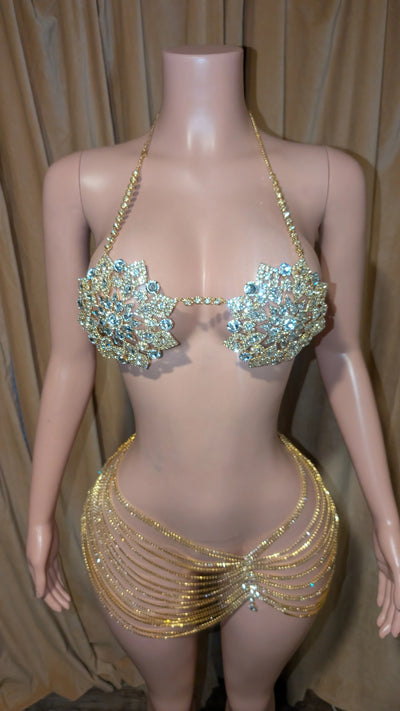 Rhinestone Circle Bra Top (Ready to Ship)- Prima Dons and Donnas
