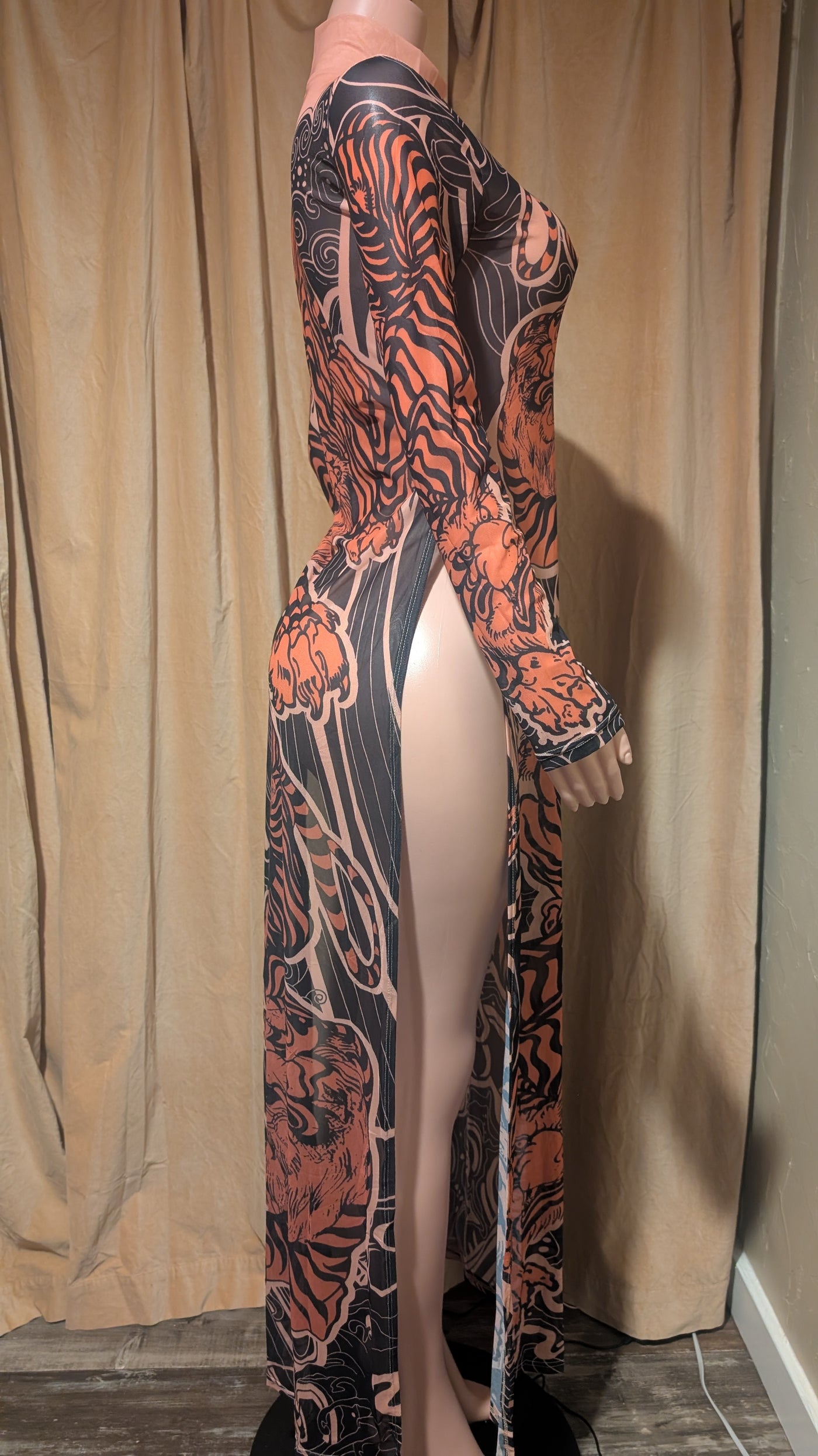 Versatile Mesh Maxi Dress