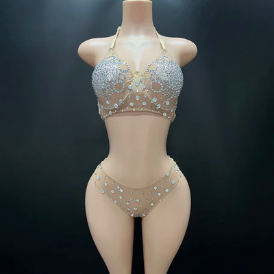 Custom Rhinestone Bra Set 5