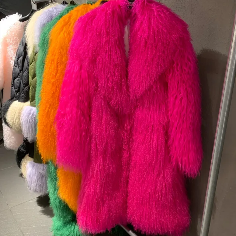 Crop or Full-Length Mongolian Fur Coat