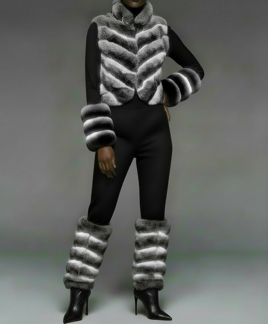 Faux Fur Chinchilla Vest - By Prima DND