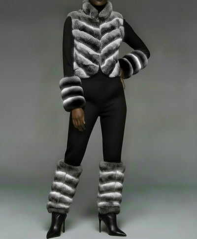 Faux Fur Chinchilla Vest - By Prima DND