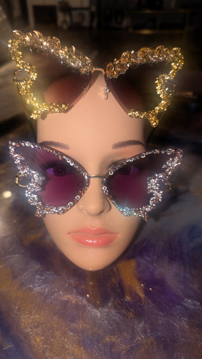 Crystal Frame Rhinestone Sun Glasses 3- Prima Dons and Donnas