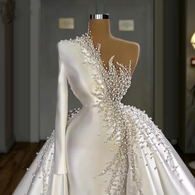 Wedding Luxury One Shoulder Maxi Dress