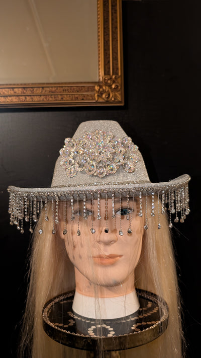 Custom Fringe Rhinestone Western Cowboy Hat (Ready to Ship) 5