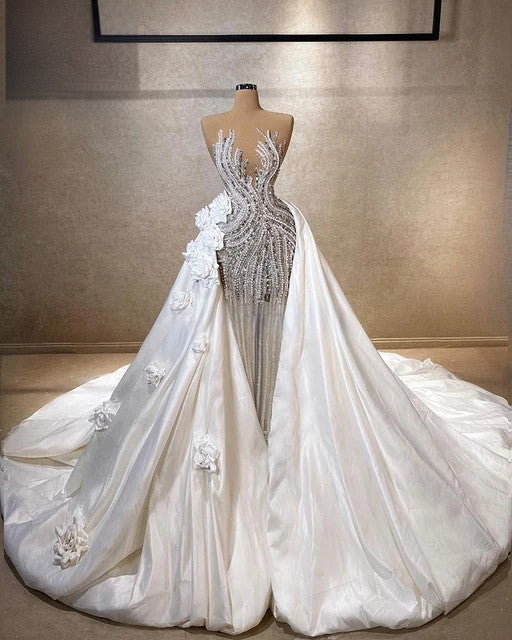 Multi Wear Rhinestone Wedding Gown Maxi Dress