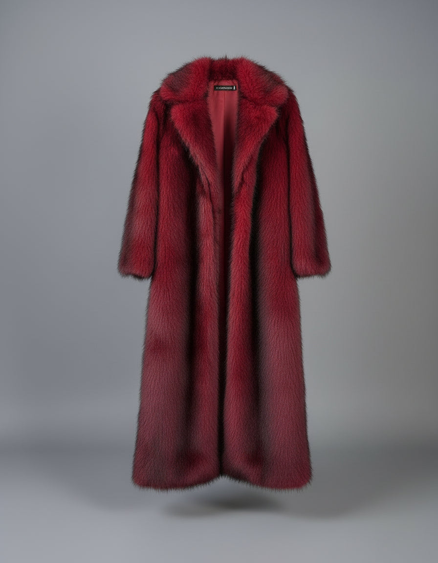 Crop or Full Length Fox Faux Fur Coat - By Prima DND