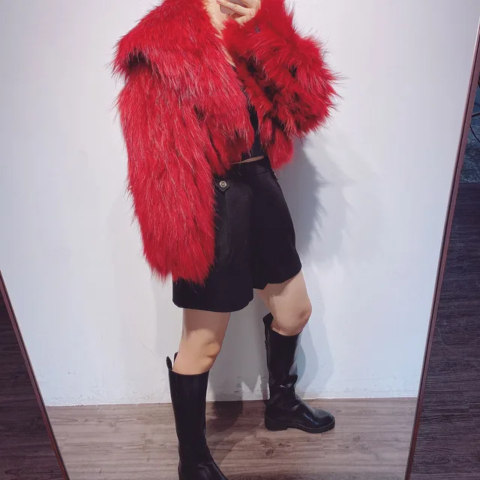 Racoon or Fox Fur Crop Coat- By Prima DND