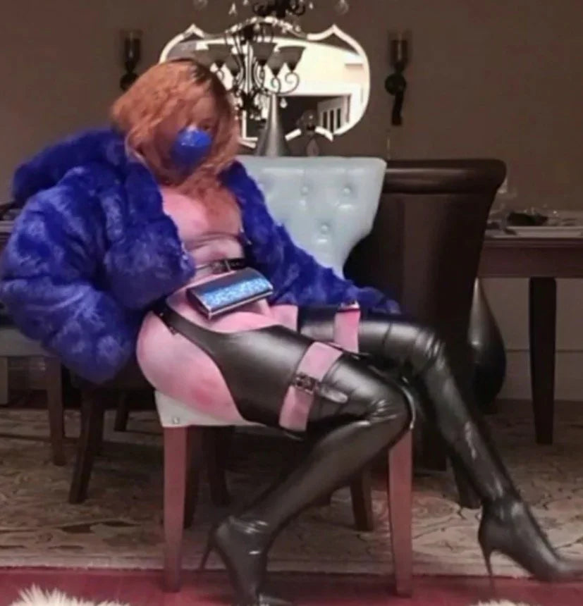 Cut Out Chaps Boots – Thigh High Stiletto Heel Boots With Adjustable Belt