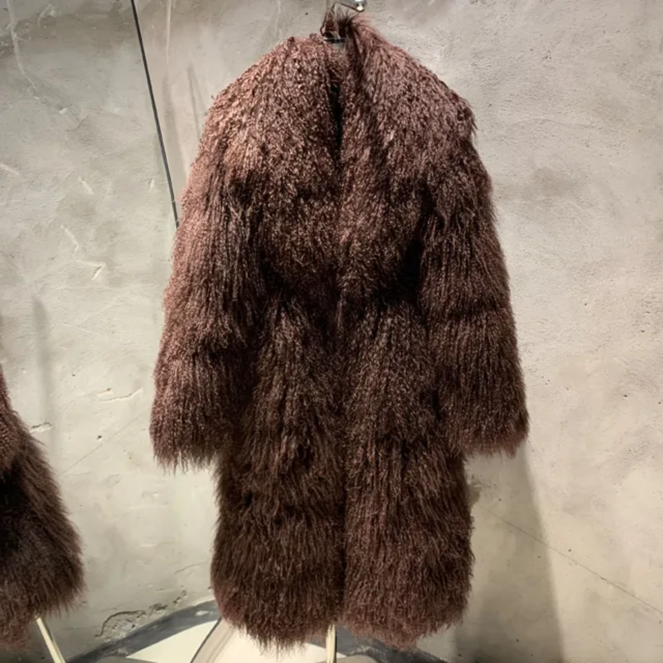 Crop or Full-Length Mongolian Fur Coat