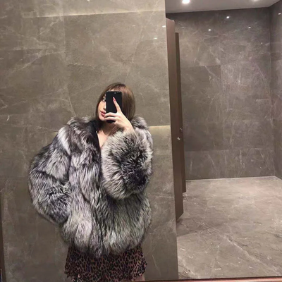 Luxury Hip Length Faux Fur Jacket