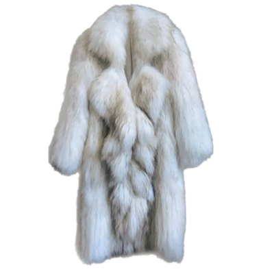 Ruffle Faux Long Fur Jacket