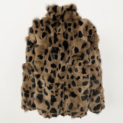 Leopard Fox Fur Coat Jacket- By Prima DND