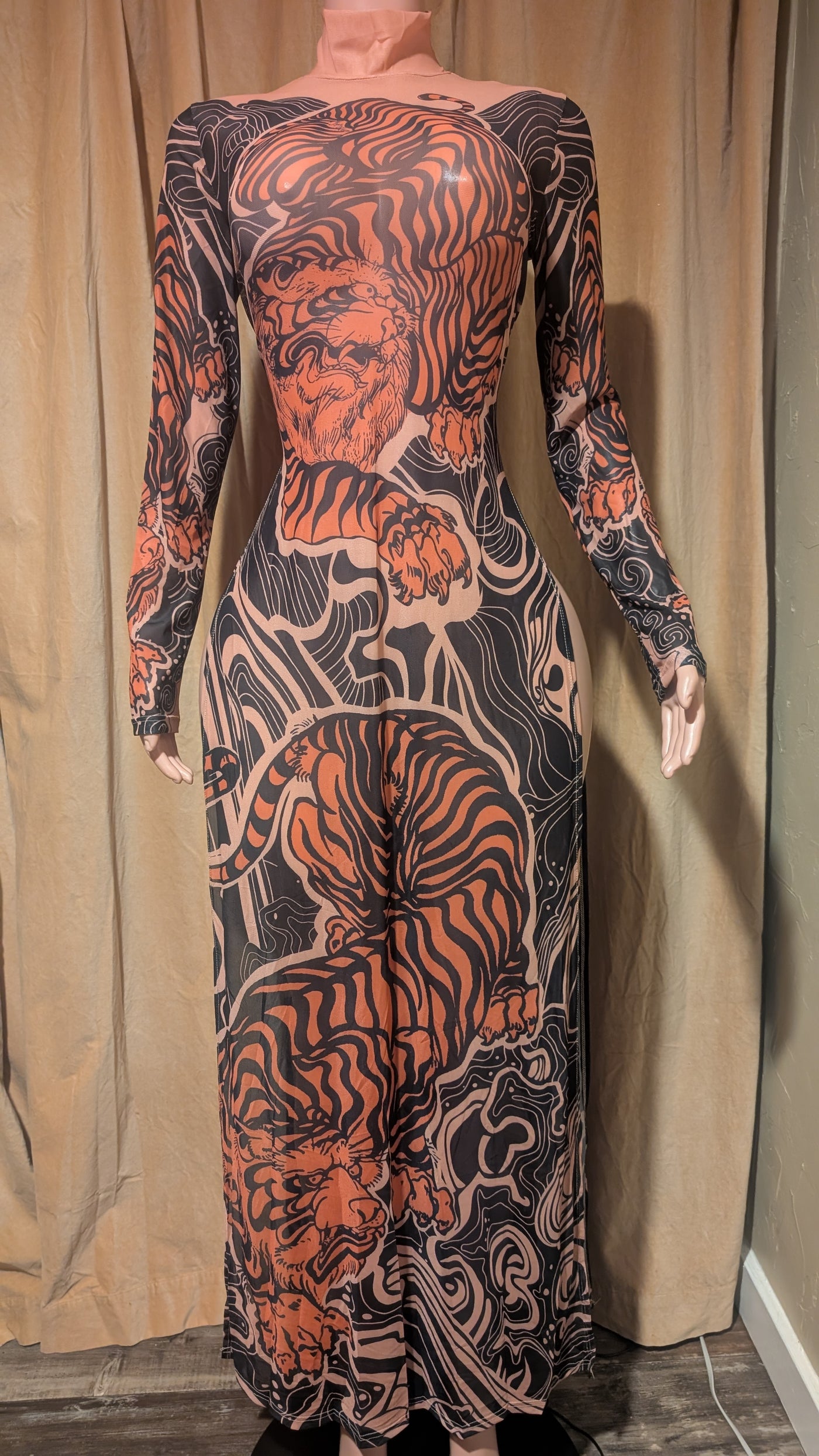 Versatile Mesh Maxi Dress