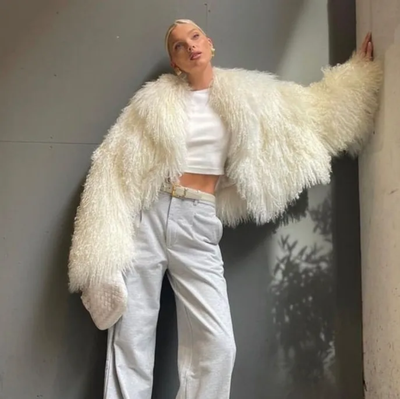 Crop or Full-Length Mongolian Fur Coat