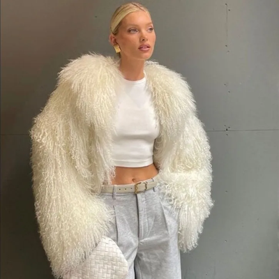 Crop or Full-Length Mongolian Fur Coat