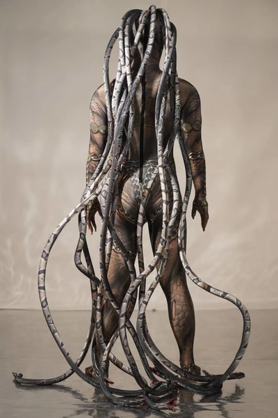 Octopus Monster Costume – Creepy Halloween Mask With Bioluminescent Tentacles-(Ready to Ship)