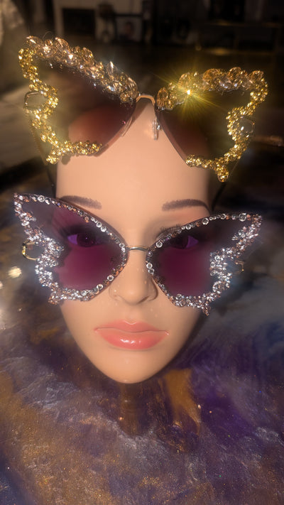 Crystal Frame Rhinestone Sun Glasses 3- Prima Dons and Donnas