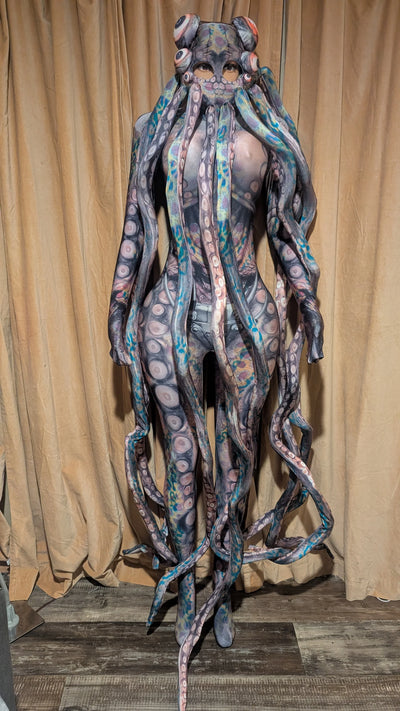 Octopus Monster Costume – Realistic Mask, Flowing Tentacles | Halloween Party Wear-(Ready to Ship)
