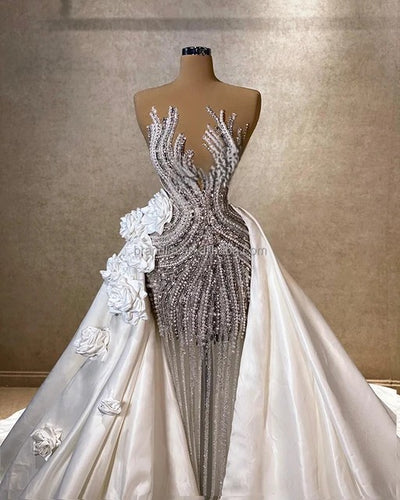 Multi Wear Rhinestone Wedding Gown Maxi Dress