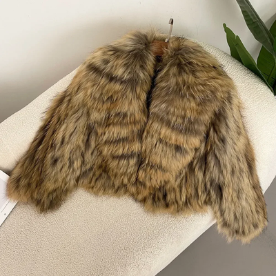 Racoon Fur Crop Coat- By Prima DND