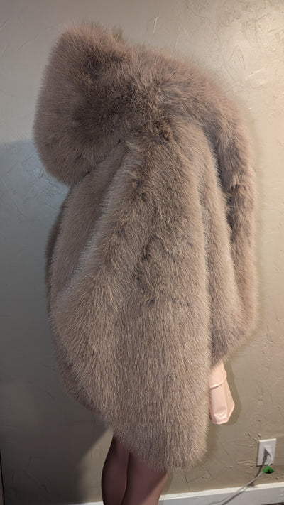 Luxury Faux Fur Jacket Mink Look