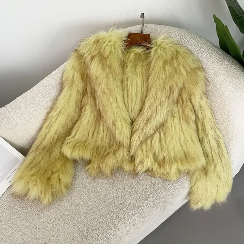 Racoon Fur Crop Coat- By Prima DND