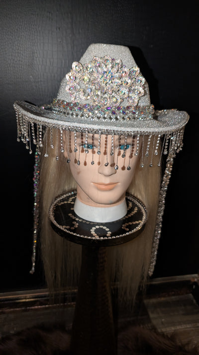 Custom Fringe Rhinestone Western Cowboy Hat (Ready to Ship) 5