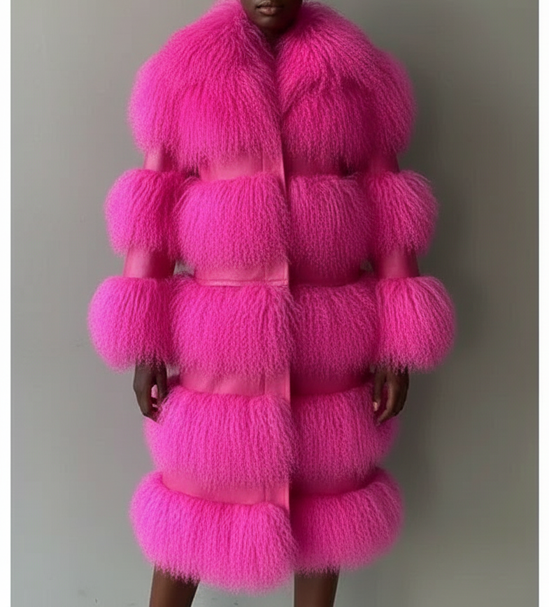 Sheep Mongolian Long Jacket Fluffy- By Prima DND