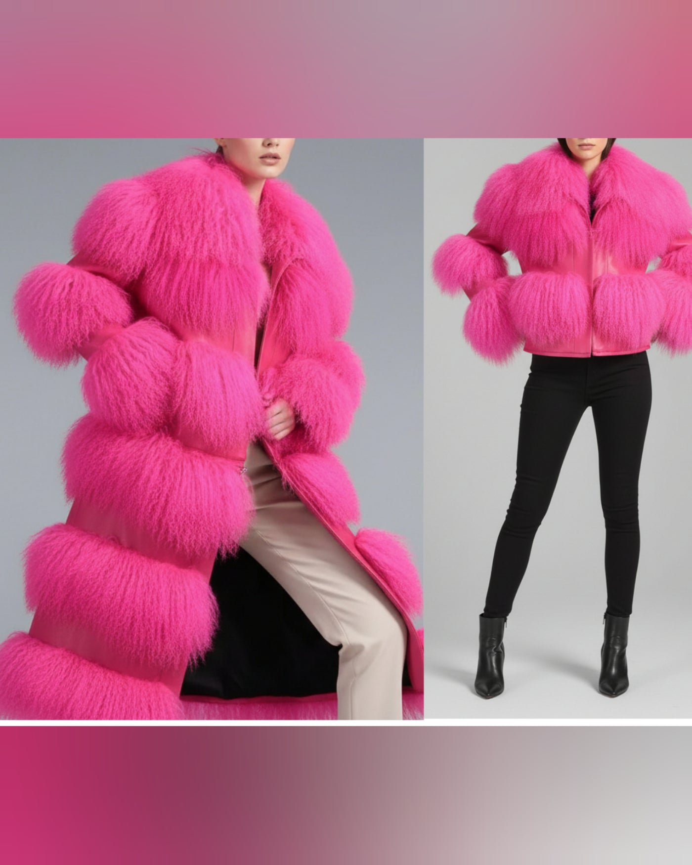 Sheep Mongolian Long Jacket Fluffy- By Prima DND