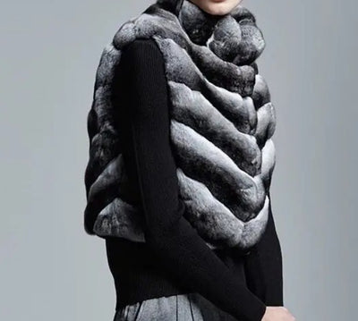 Faux Fur Chinchilla Vest - By Prima DND