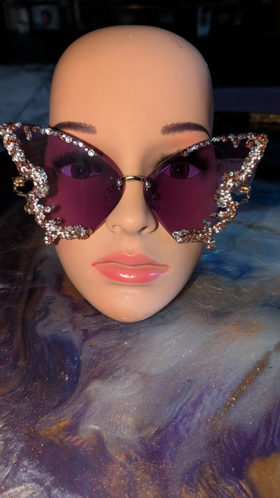 Crystal Frame Rhinestone Sun Glasses 3- Prima Dons and Donnas