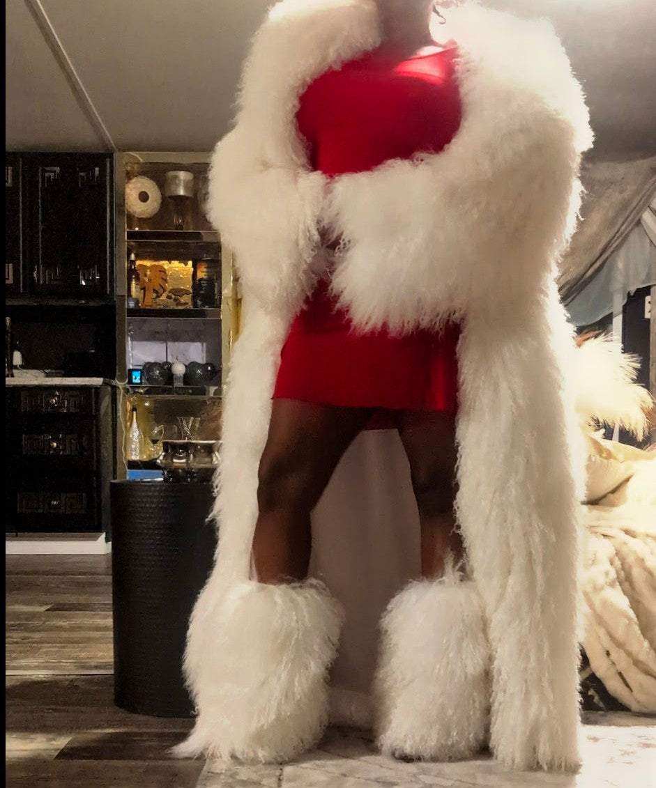 Mongolian Fur Leg Warmers – Custom Faux or Natural Fur Boot Covers for Winter Style