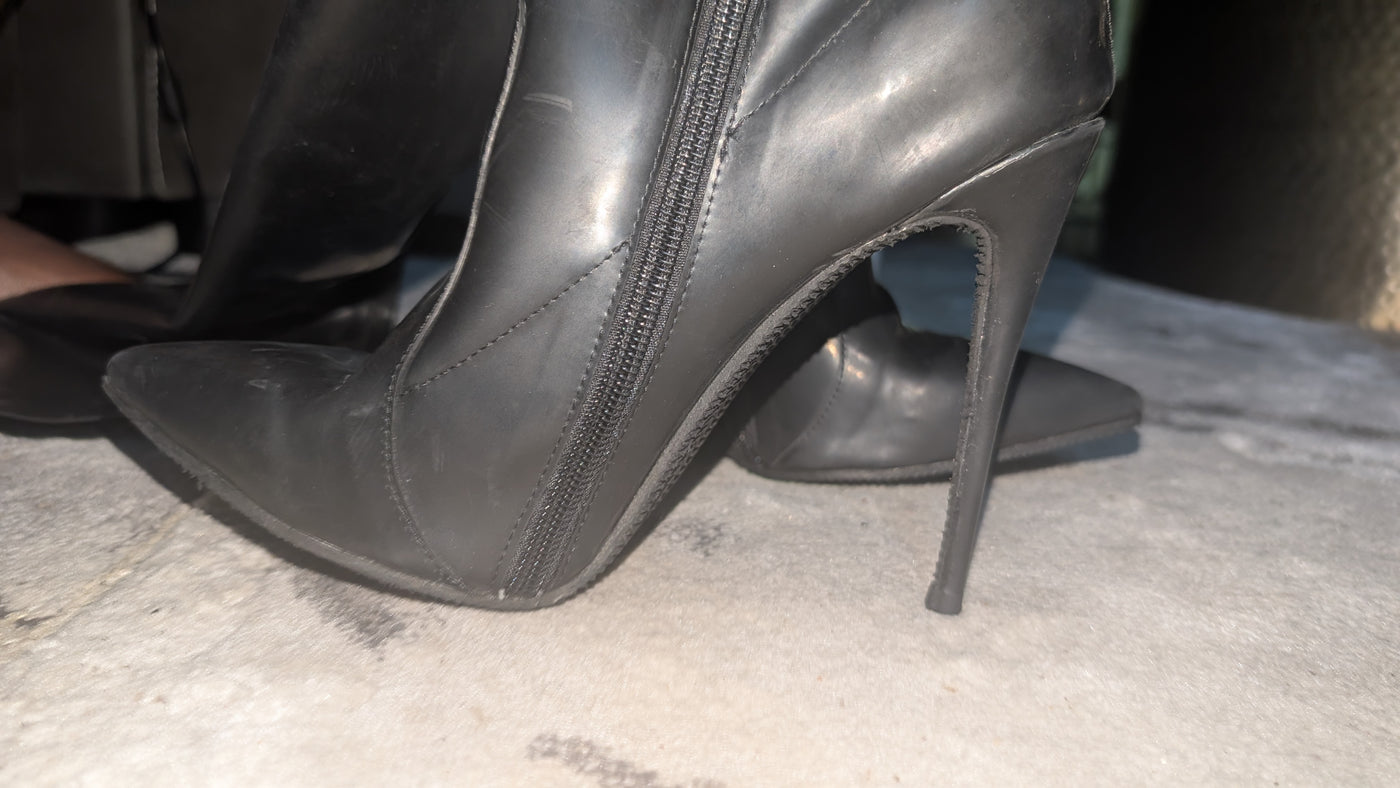 Thigh High Natural Latex Rubber Boots | Custom Fit Stretch Boots | Made To  Fit