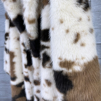 Cow Print Faux Fur Coat - By Prima DND