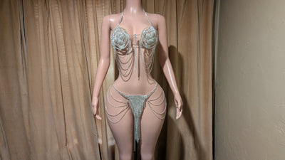 Rhinestone Bra Set Body Jewelry- Prima Dons and Donnas (Ready to Ship)