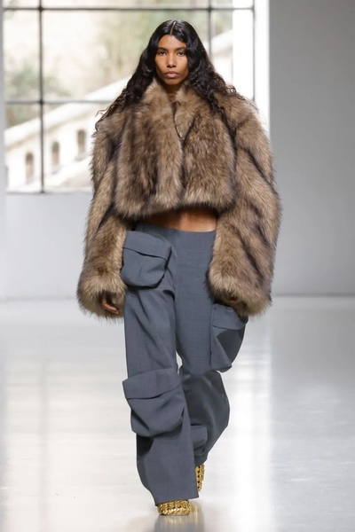 Cropped Faux Big Sleeve Fur Jacket- Prima Dons and Donnas